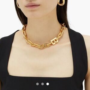 Gold Brass Gorgeous Balenciaga chain necklace